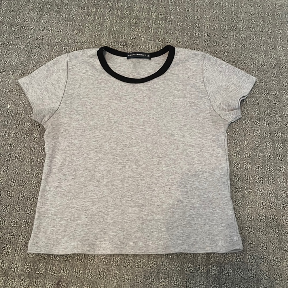 Brandy Melville gray baby tee